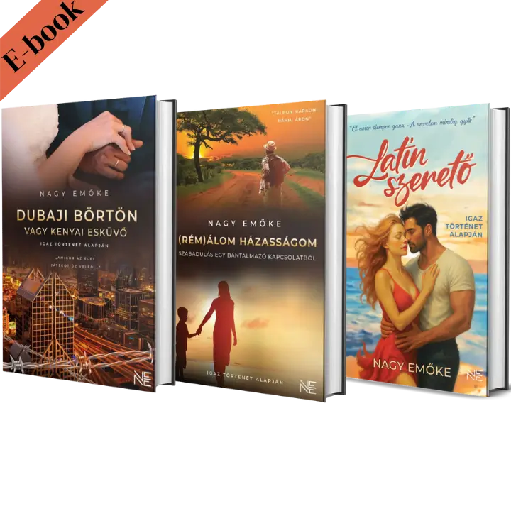 Dubaji börtön vagy kenyai esküvő + Rémálom házasságom + Latin szerető 1. e-book csomag termékkép
